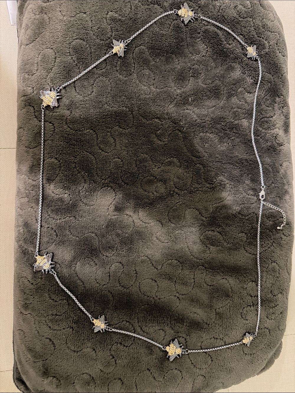 Delicate Silver & Gold Bee Necklace - Women's Jewelry